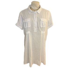 Gap Maternity Shirt Dress White XL